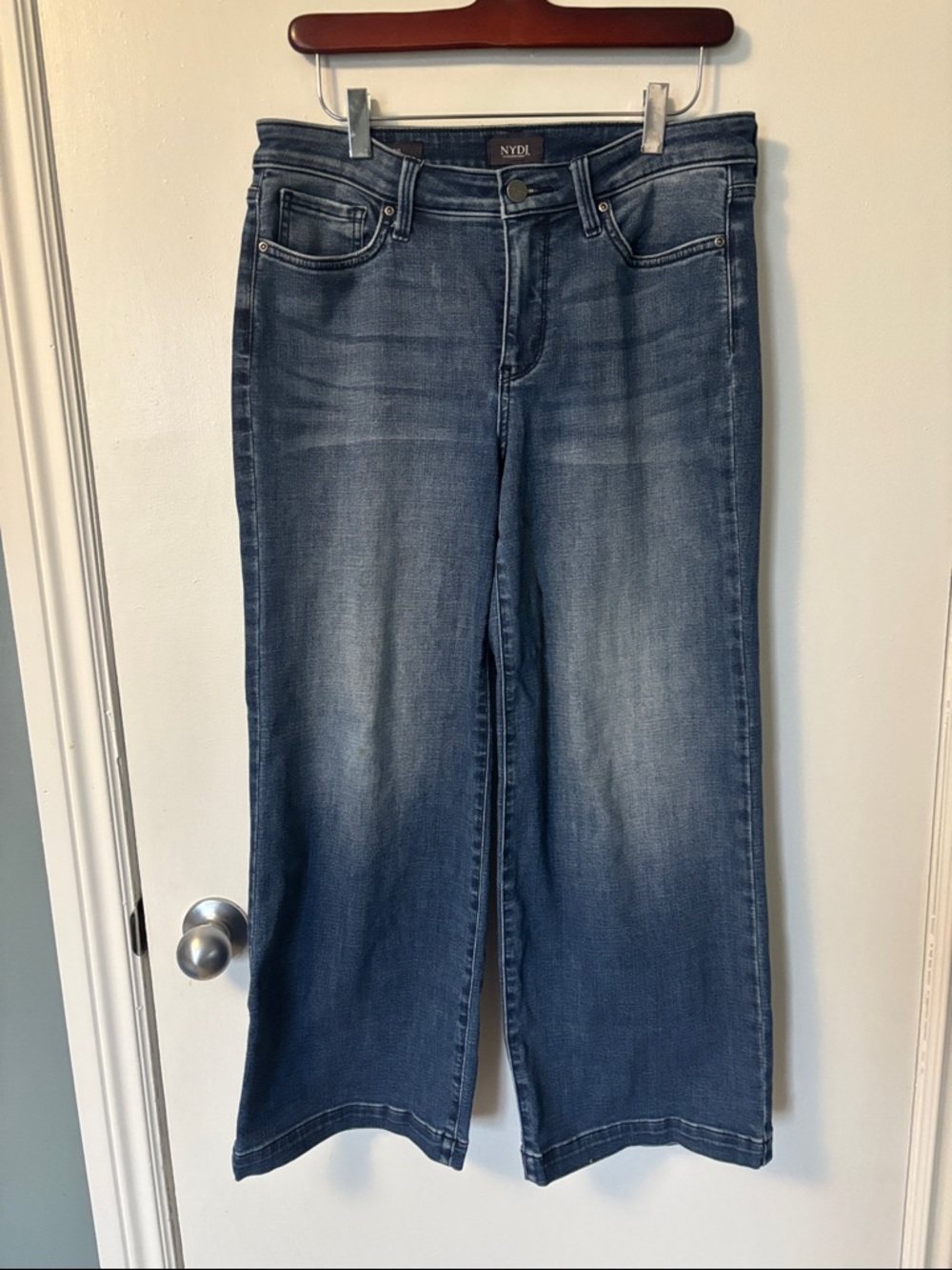 NYDJ Medium Blue Wide-Leg Jeans